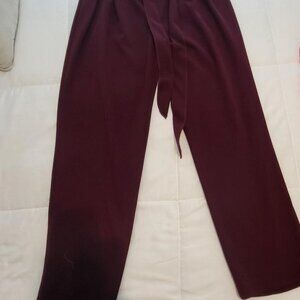 Ashely Blue Tie Wasited Wide Leg Slacks